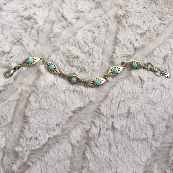 Lucky Brand Jewelry - Lucky Brand turquoise and gold bracelet